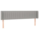 vidaXL világosszürke szövet fejtámla 203x16x78/88 cm