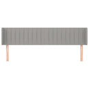 vidaXL világosszürke szövet fejtámla 203x16x78/88 cm