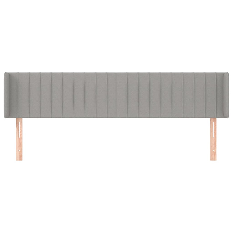 vidaXL világosszürke szövet fejtámla 203x16x78/88 cm