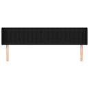 vidaXL fekete szövet fejtámla szárnyakkal 203x16x78/88 cm