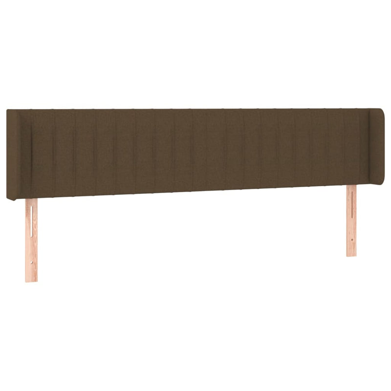 vidaXL sötétbarna szövet fejtámla 203x16x78/88 cm