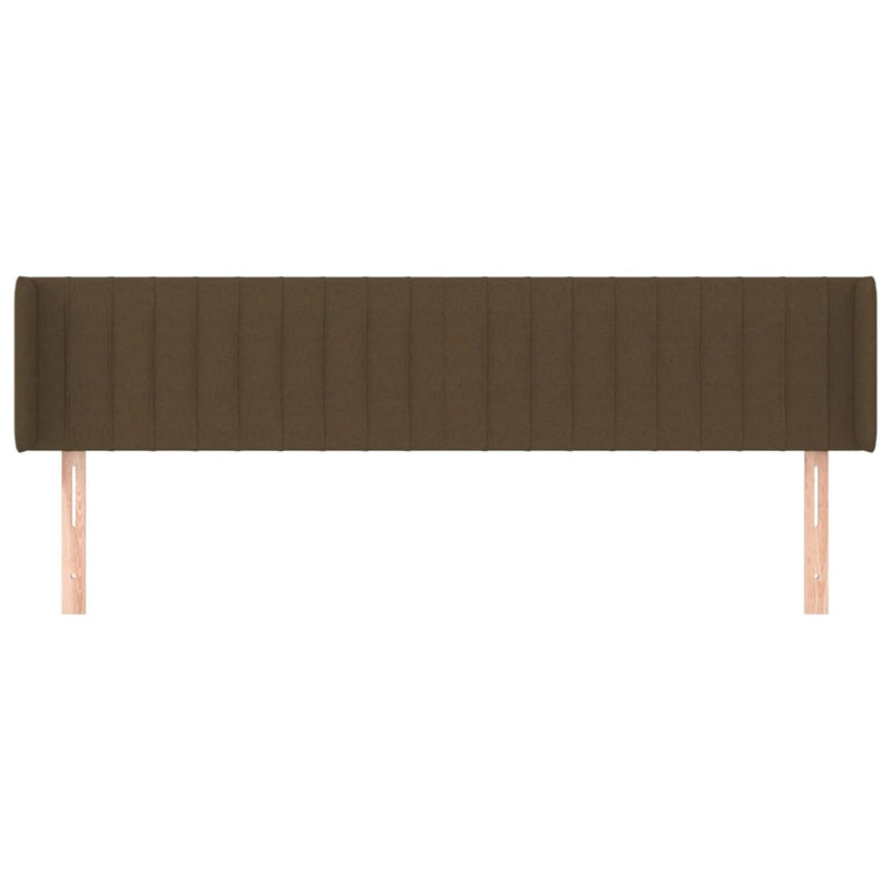 vidaXL sötétbarna szövet fejtámla 203x16x78/88 cm
