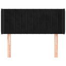 vidaXL fekete bársony fejtámla szárnyakkal 83x16x78/88 cm