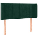 vidaXL sötétzöld bársony fejtámla 83x16x78/88 cm
