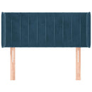 vidaXL sötétkék bársony fejtámla 83x16x78/88 cm