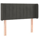 vidaXL sötétszürke bársony fejtámla szárnyakkal 93x16x78/88 cm