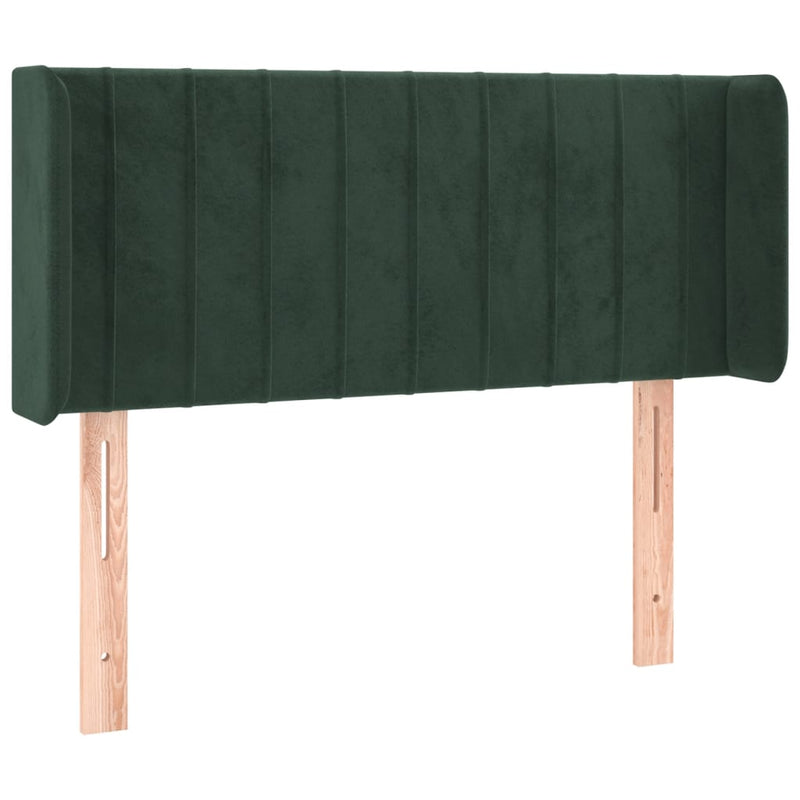 vidaXL sötétzöld bársony fejtámla 93x16x78/88 cm