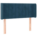 vidaXL sötétkék bársony fejtámla 93x16x78/88 cm