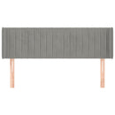 vidaXL világosszürke bársony fejtámla 147x16x78/88 cm