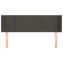 vidaXL sötétszürke bársony fejtámla szárnyakkal 147x16x78/88 cm