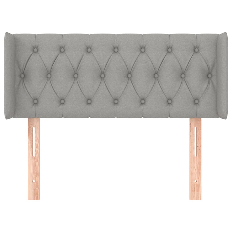 vidaXL világosszürke szövet fejtámla 93x16x78/88 cm