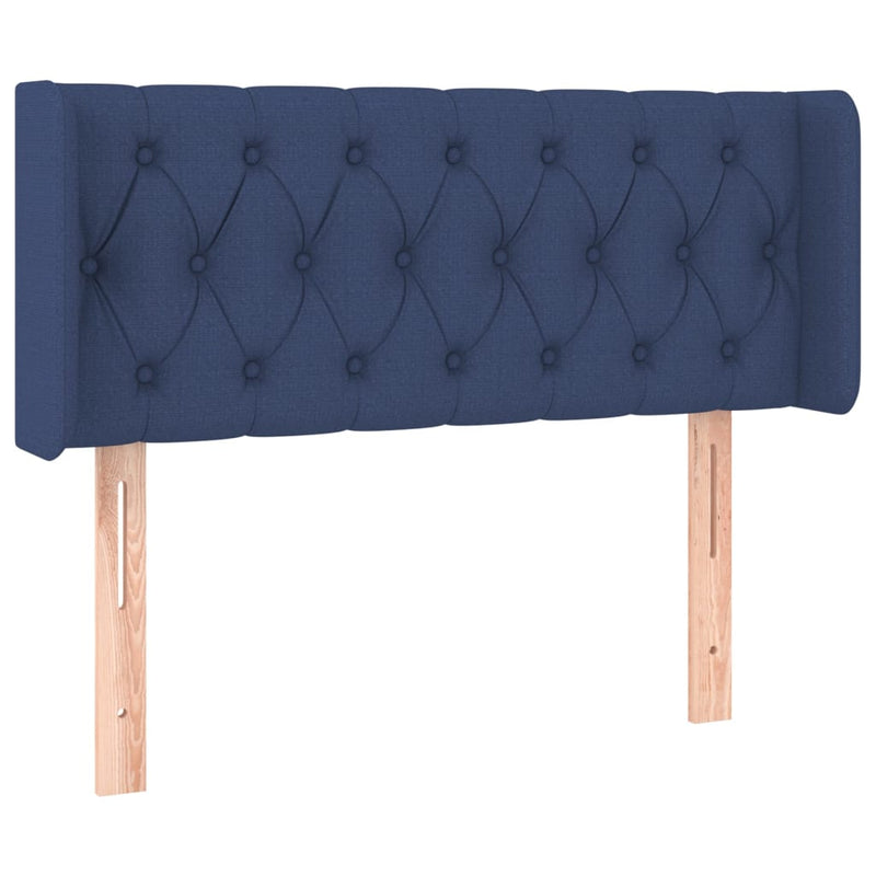 vidaXL kék szövet fejtámla 93x16x78/88 cm