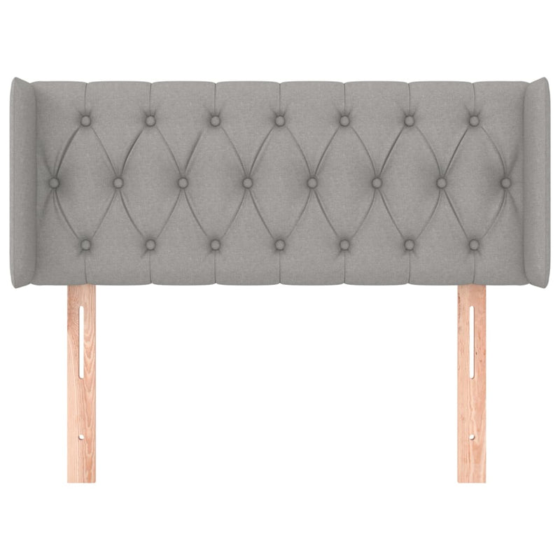 vidaXL világosszürke szövet fejtámla 103x16x78/88 cm