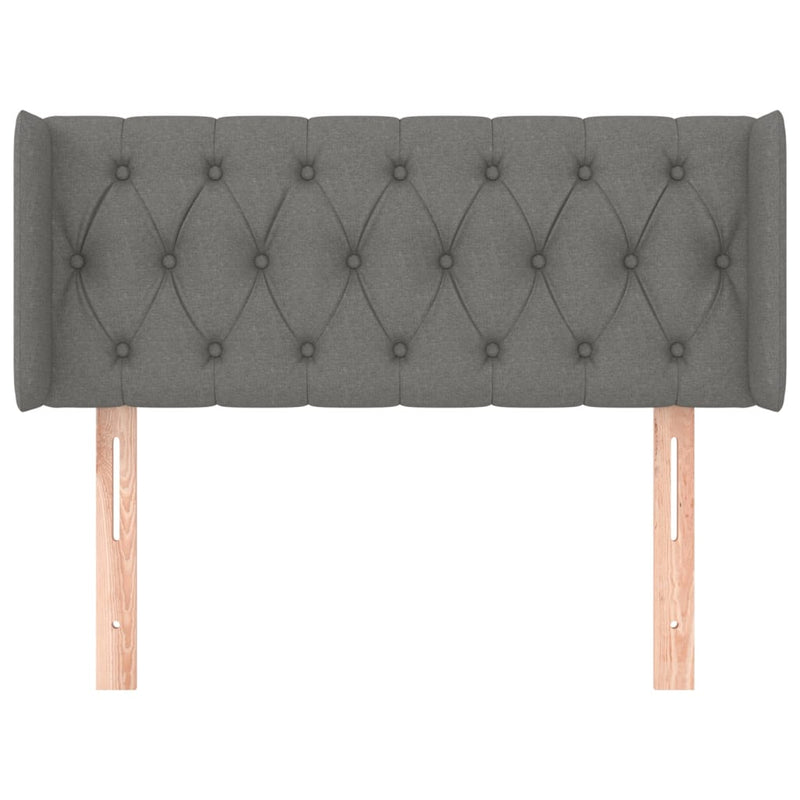 vidaXL sötétszürke szövet fejtámla szárnyakkal 103x16x78/88 cm