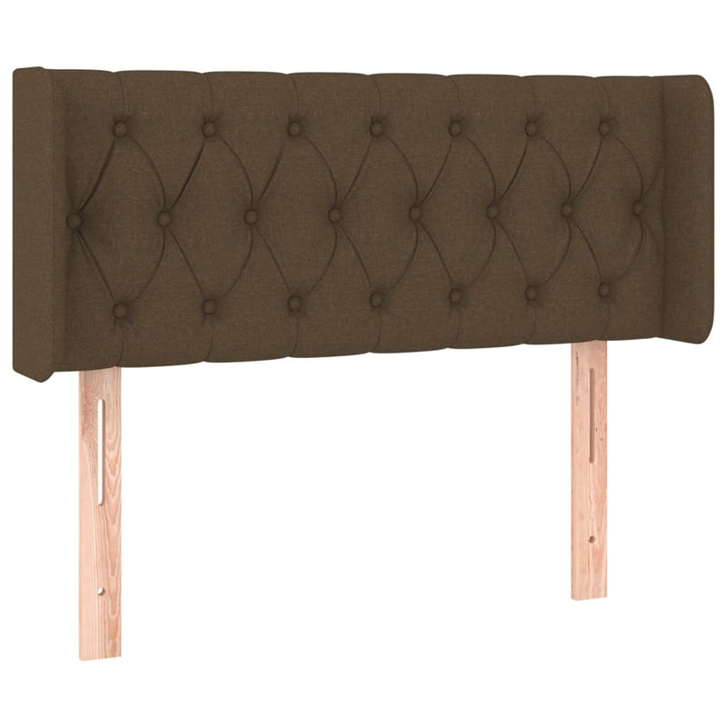 vidaXL sötétbarna szövet fejtámla 103x16x78/88 cm