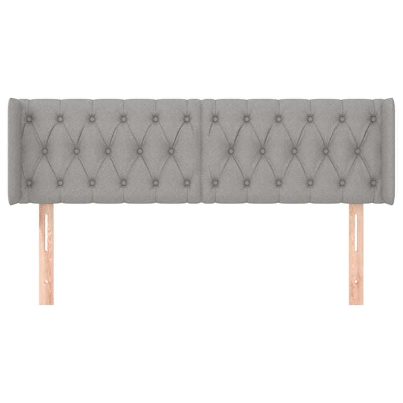vidaXL világosszürke szövet fejtámla 147x16x78/88 cm