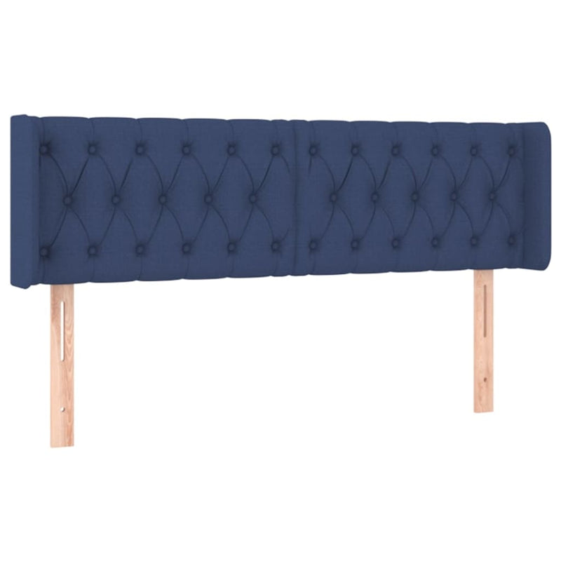 vidaXL kék szövet fejtámla 147x16x78/88 cm