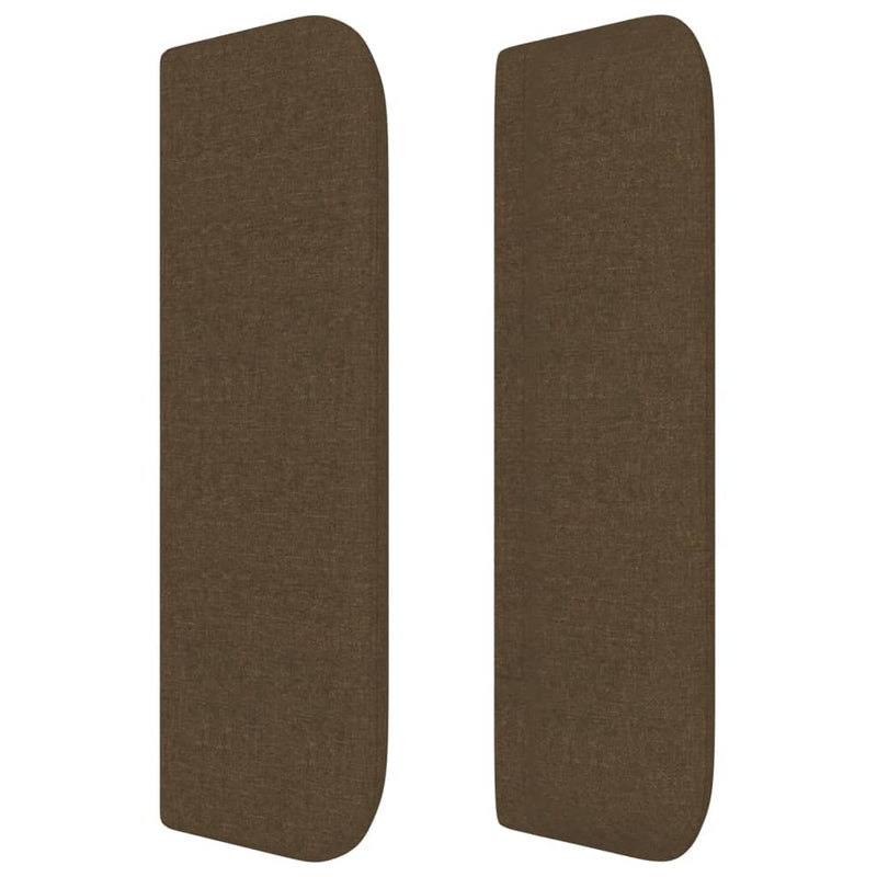 vidaXL sötétbarna szövet fejtámla szárnyakkal 183x16x78/88 cm