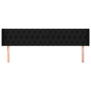 vidaXL fekete szövet fejtámla szárnyakkal 203x16x78/88 cm