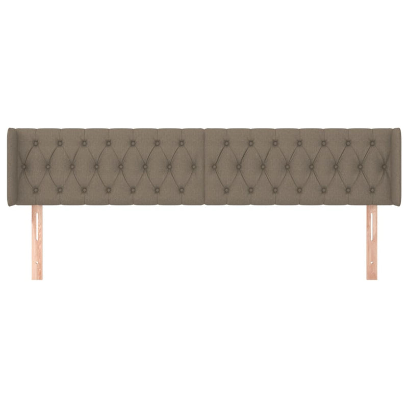 vidaXL tópszínű szövet fejtámla szárnyakkal 203x16x78/88 cm