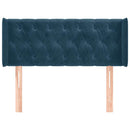 vidaXL sötétkék bársony fejtámla 103x16x78/88 cm