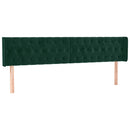 vidaXL sötétzöld bársony szárnyas fejtámla 203x16x78/88 cm