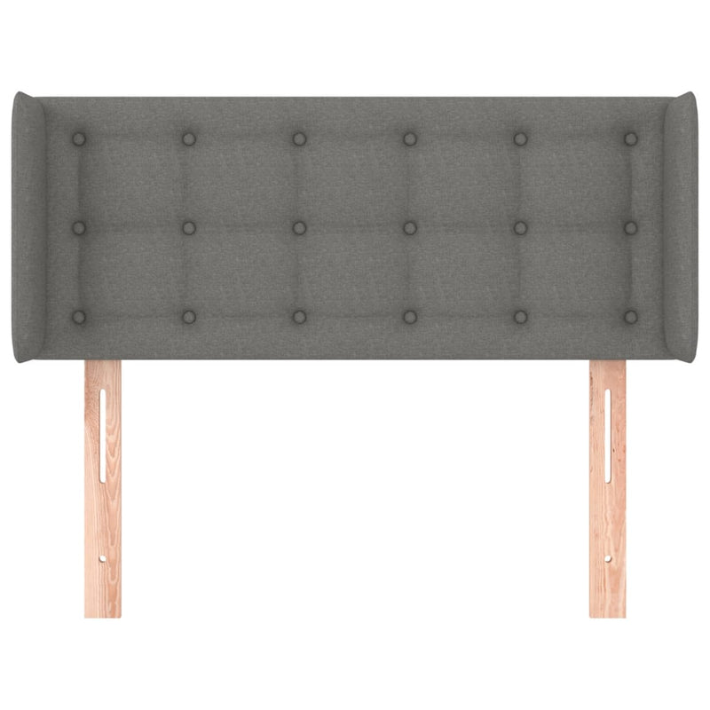 vidaXL sötétszürke szövet fejtámla szárnyakkal 93x16x78/88 cm
