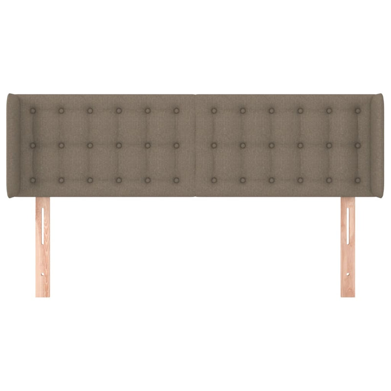 vidaXL tópszínű szövet fejtámla szárnyakkal 147x16x78/88 cm