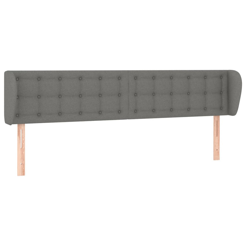 vidaXL sötétszürke szövet fejtámla szárnyakkal 163x16x78/88 cm
