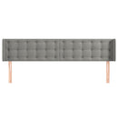 vidaXL világosszürke bársony szárnyas fejtámla 163x16x78/88 cm