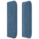 vidaXL sötétkék bársony szárnyas fejtámla 163x16x78/88 cm