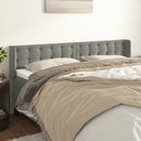 vidaXL világosszürke bársony szárnyas fejtámla 203x16x78/88 cm