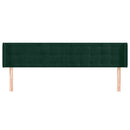 vidaXL sötétzöld bársony szárnyas fejtámla 203x16x78/88 cm