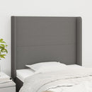 vidaXL sötétszürke szövet fejtámla szárnyakkal 83x16x118/128 cm
