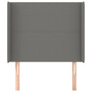 vidaXL sötétszürke szövet fejtámla szárnyakkal 93x16x118/128 cm