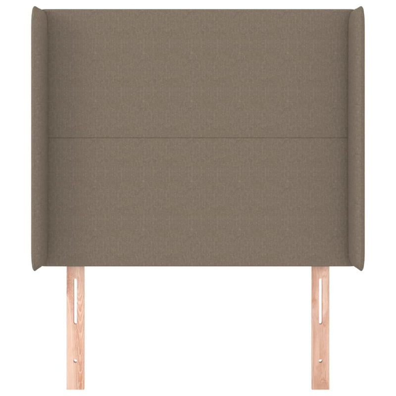 vidaXL tópszínű szövet fejtámla szárnyakkal 93x16x118/128 cm