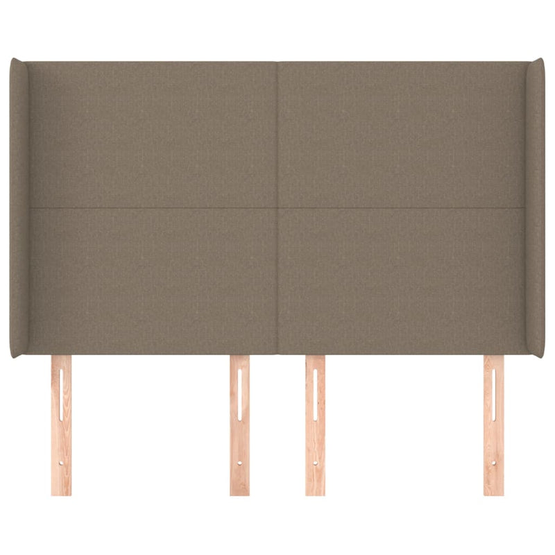 vidaXL tópszínű szövet fejtámla szárnyakkal 147x16x118/128 cm