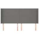 vidaXL sötétszürke szövet fejtámla szárnyakkal 183x16x118/128 cm