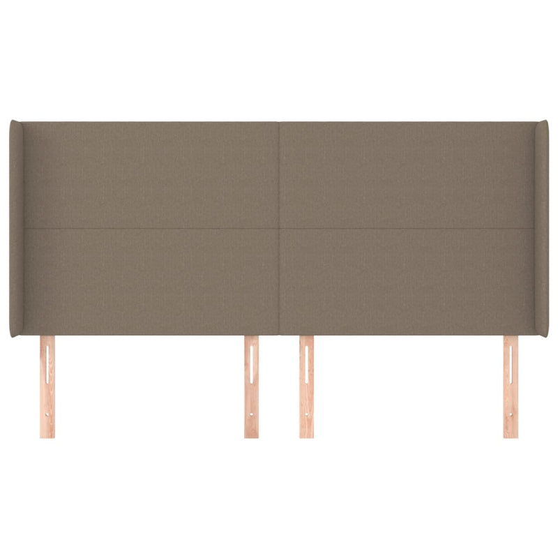 vidaXL tópszínű szövet fejtámla szárnyakkal 183x16x118/128 cm