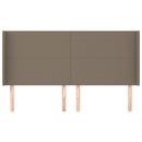 vidaXL tópszínű szövet fejtámla szárnyakkal 203x16x118/128 cm