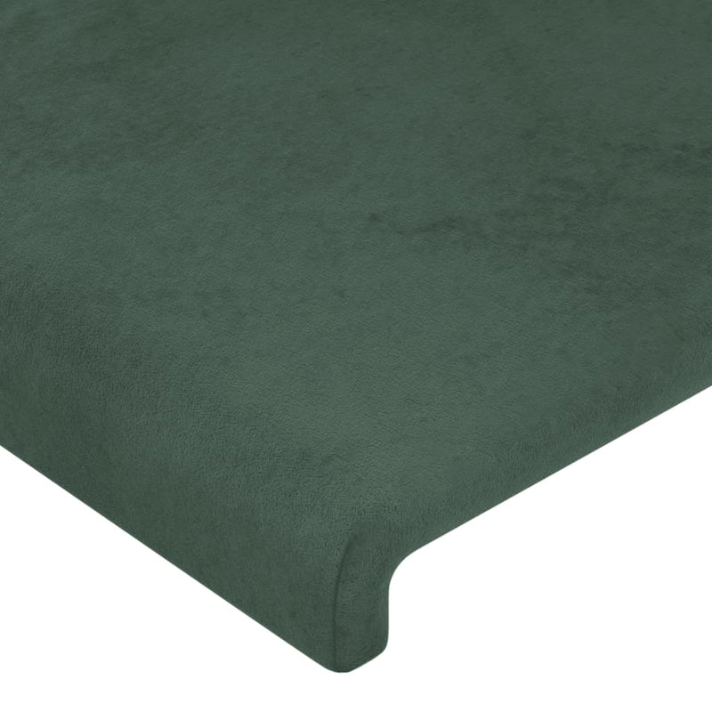 vidaXL zöld bársony fejtámla szárnyakkal 183x16x118/128 cm
