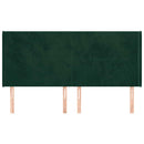 vidaXL zöld bársony fejtámla szárnyakkal 203x16x118/128 cm