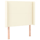 vidaXL krémszínű műbőr fejtámla szárnyakkal 83x16x118/128 cm