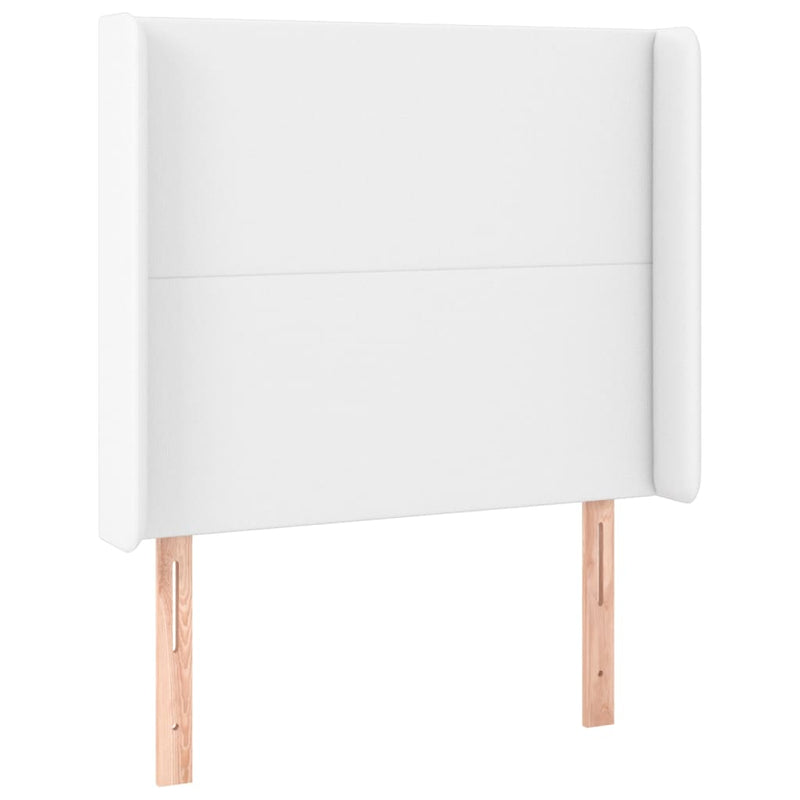 vidaXL fehér műbőr fejtámla szárnyakkal 103x16x118/128 cm