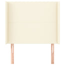 vidaXL krémszínű műbőr fejtámla szárnyakkal 103x16x118/128 cm