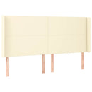 vidaXL krémszínű műbőr fejtámla szárnyakkal 163x16x118/128 cm