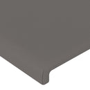 vidaXL szürke műbőr fejtámla szárnyakkal 163x16x118/128 cm