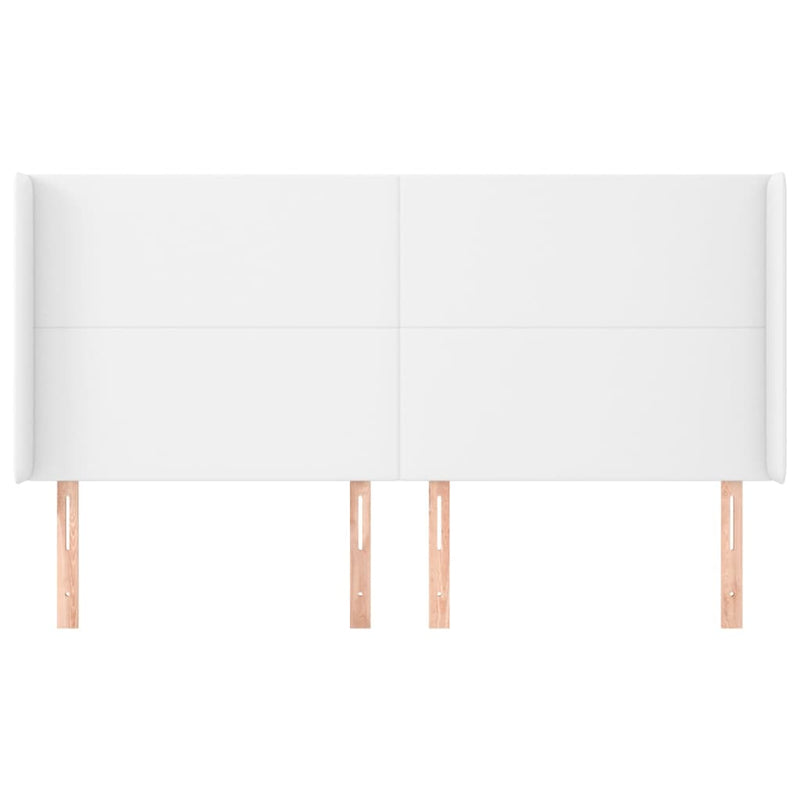 vidaXL fehér műbőr fejtámla szárnyakkal 203x16x118/128 cm