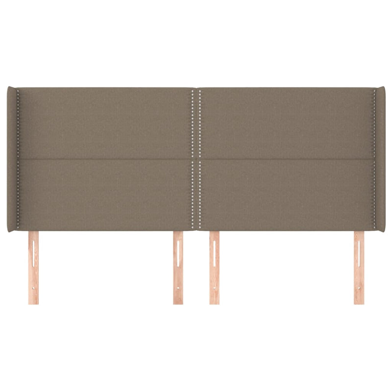 vidaXL tópszínű szövet fejtámla szárnyakkal 203x16x118/128 cm