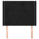 vidaXL fekete bársony fejtámla szárnyakkal 93x16x118/128 cm